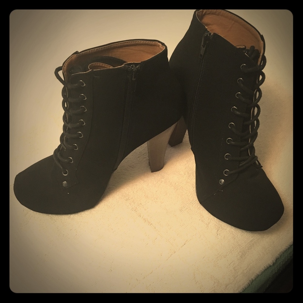 Suede High Heel Booties